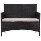Ensemble de patio d'extérieur SAFAVIEH Simka marron/sable (4 pièces) - 43 l x 34 P x 23 H