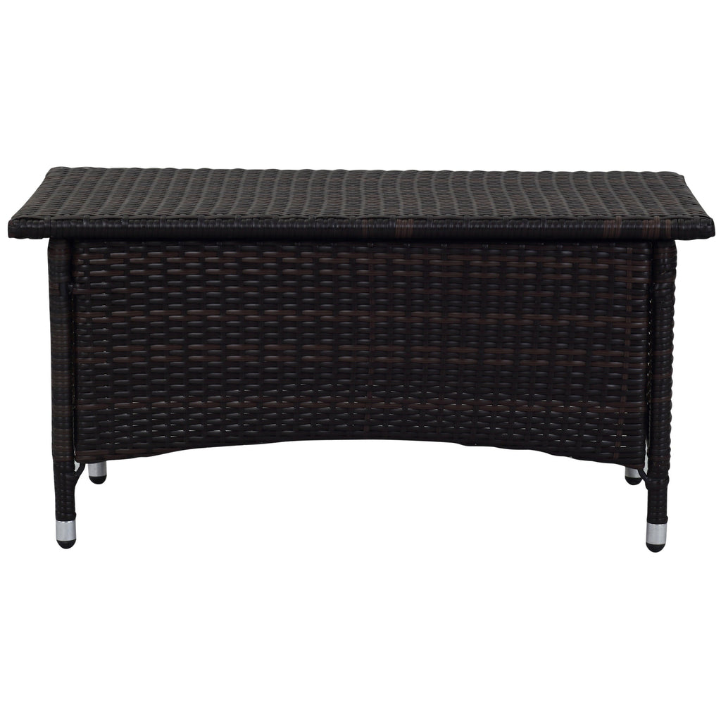 Ensemble de patio d'extérieur SAFAVIEH Simka marron/sable (4 pièces) - 43 l x 34 P x 23 H