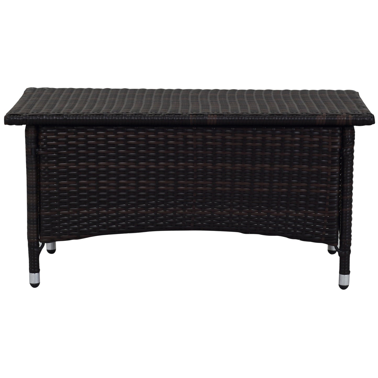Ensemble de patio d'extérieur SAFAVIEH Simka marron/sable (4 pièces) - 43 l x 34 P x 23 H