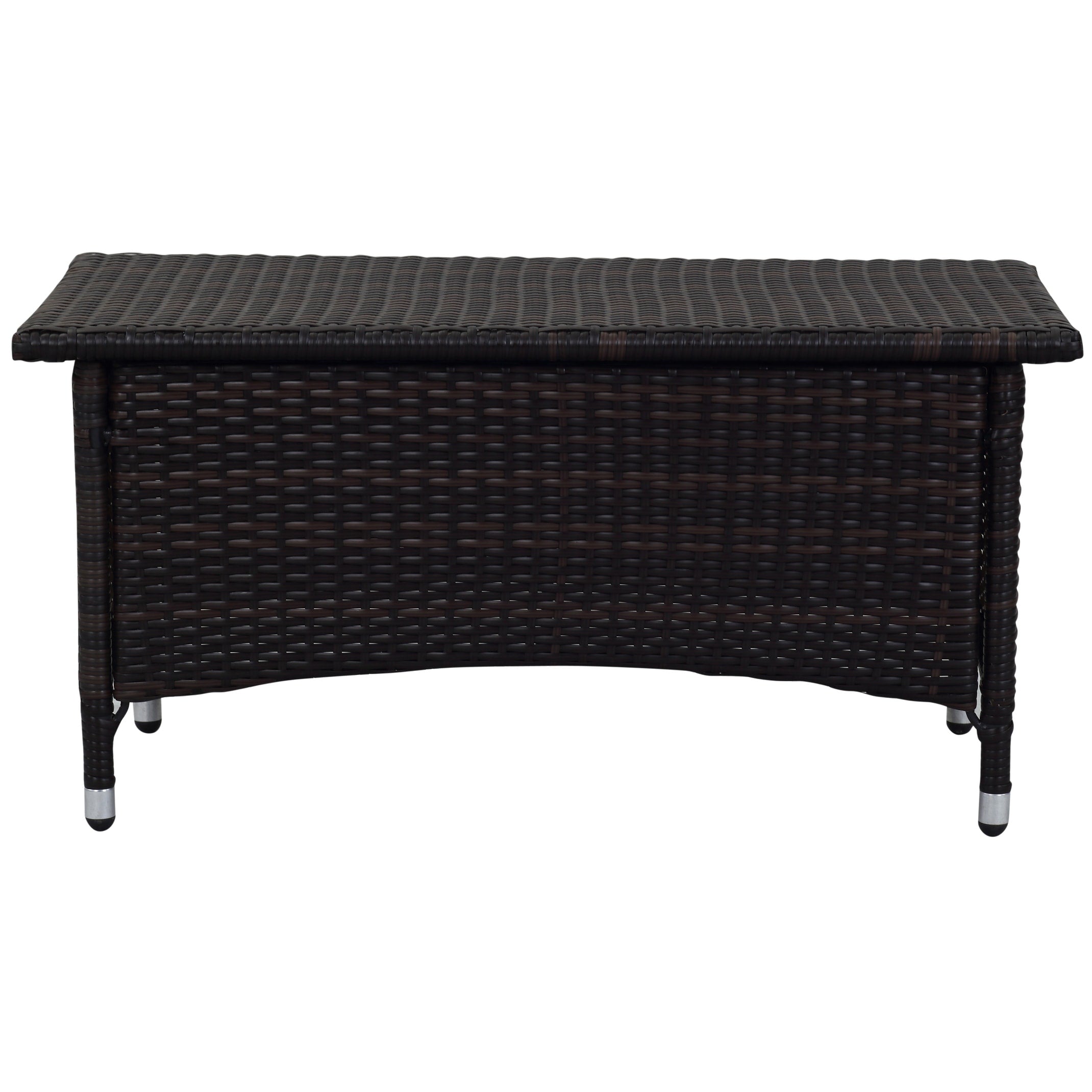 Ensemble de patio d'extérieur SAFAVIEH Simka marron/sable (4 pièces) - 43 l x 34 P x 23 H