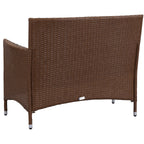 Ensemble de patio d'extérieur SAFAVIEH Simka marron/sable (4 pièces) - 43 l x 34 P x 23 H