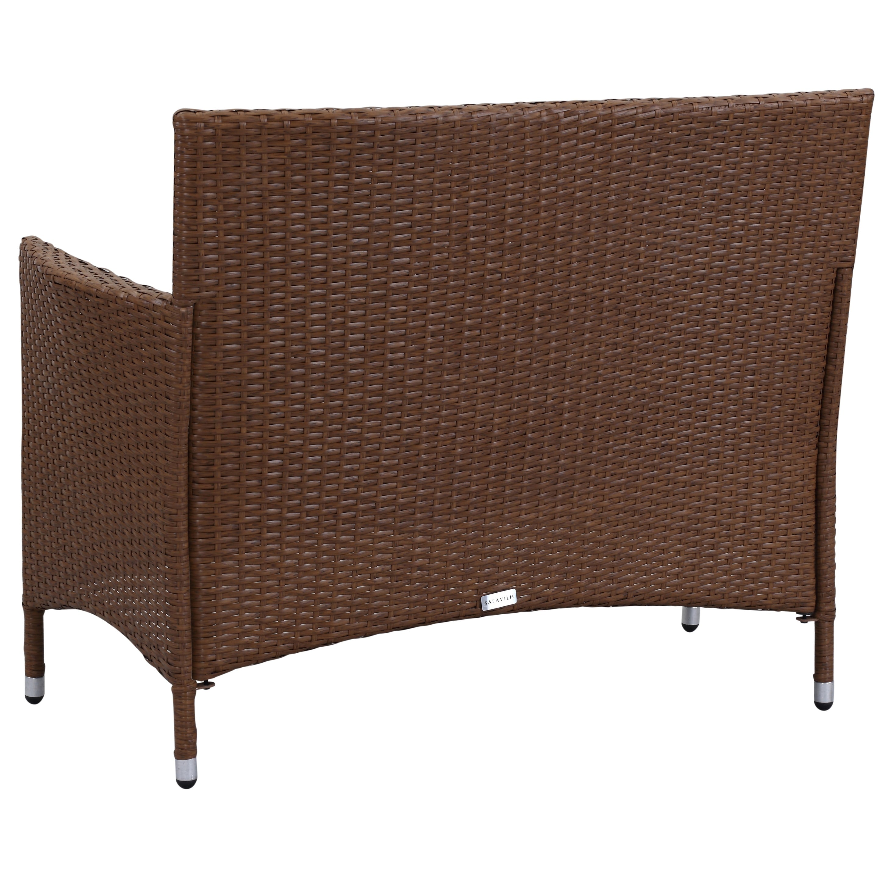 Ensemble de patio d'extérieur SAFAVIEH Simka marron/sable (4 pièces) - 43 l x 34 P x 23 H