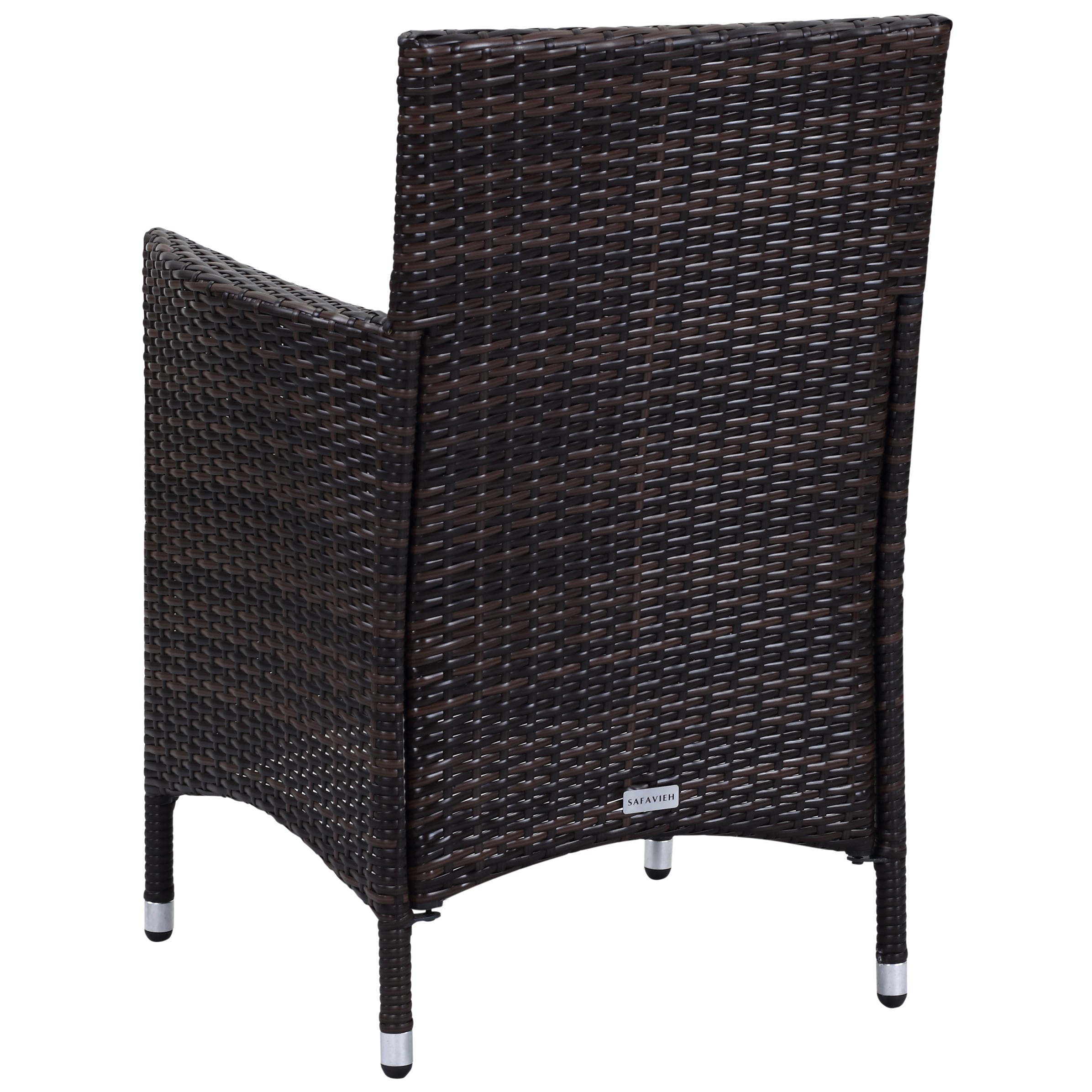 Ensemble de patio d'extérieur SAFAVIEH Simka marron/sable (4 pièces) - 43 l x 34 P x 23 H