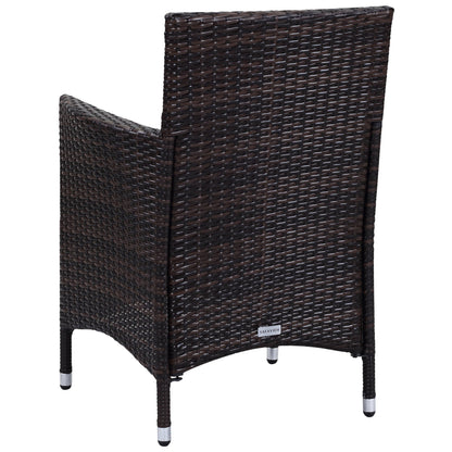 Ensemble de patio d'extérieur SAFAVIEH Simka marron/sable (4 pièces) - 43 l x 34 P x 23 H