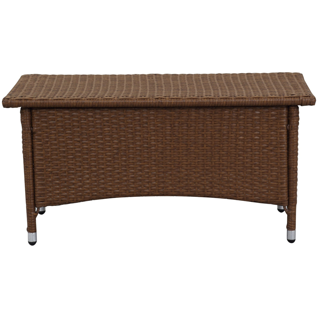 Ensemble de patio d'extérieur SAFAVIEH Simka marron/sable (4 pièces) - 43 l x 34 P x 23 H