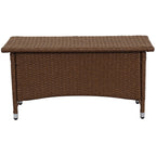 Ensemble de patio d'extérieur SAFAVIEH Simka marron/sable (4 pièces) - 43 l x 34 P x 23 H