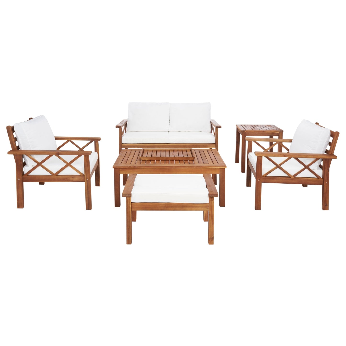 Ensemble de jardin 6 pièces SAFAVIEH Outdoor Unnur - 344 L x 30 P x 28 H