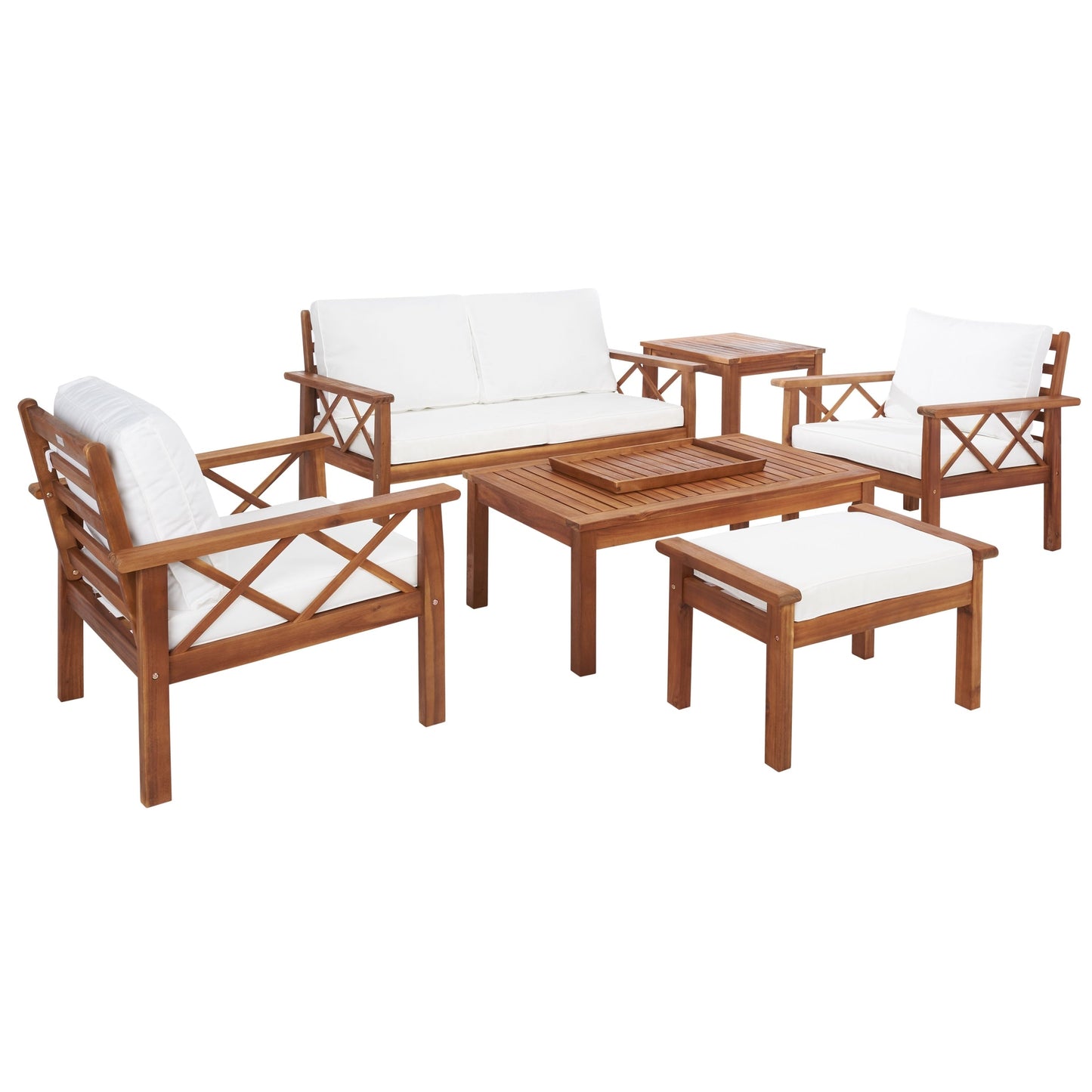 Ensemble de jardin 6 pièces SAFAVIEH Outdoor Unnur - 344 L x 30 P x 28 H