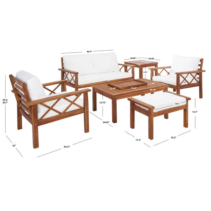Ensemble de jardin 6 pièces SAFAVIEH Outdoor Unnur - 344 L x 30 P x 28 H