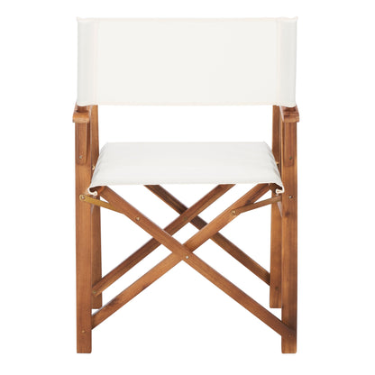 Chaises de réalisateur d'extérieur Vaira en bois d'acacia SAFAVIEH (lot de 2) - 22 L x 34 P x 21 H