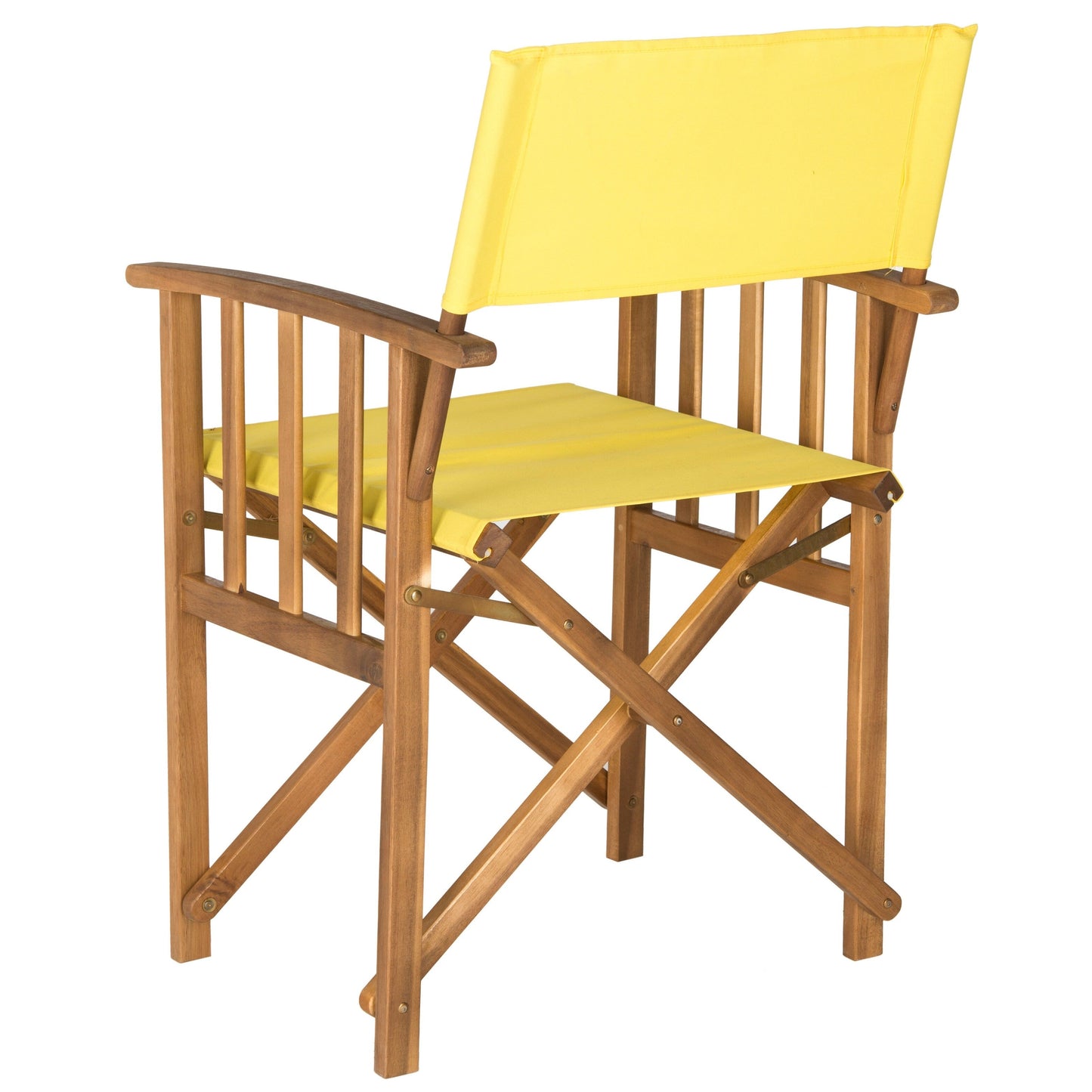 Chaises de réalisateur d'extérieur Vaira en bois d'acacia SAFAVIEH (lot de 2) - 22 L x 34 P x 21 H