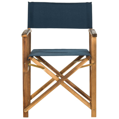 Chaises de réalisateur d'extérieur Vaira en bois d'acacia SAFAVIEH (lot de 2) - 22 L x 34 P x 21 H