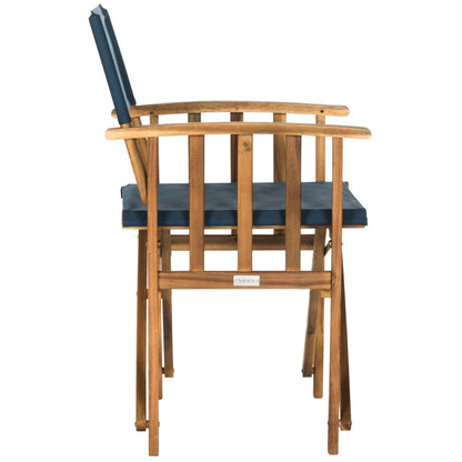 Chaises de réalisateur d'extérieur Vaira en bois d'acacia SAFAVIEH (lot de 2) - 22 L x 34 P x 21 H