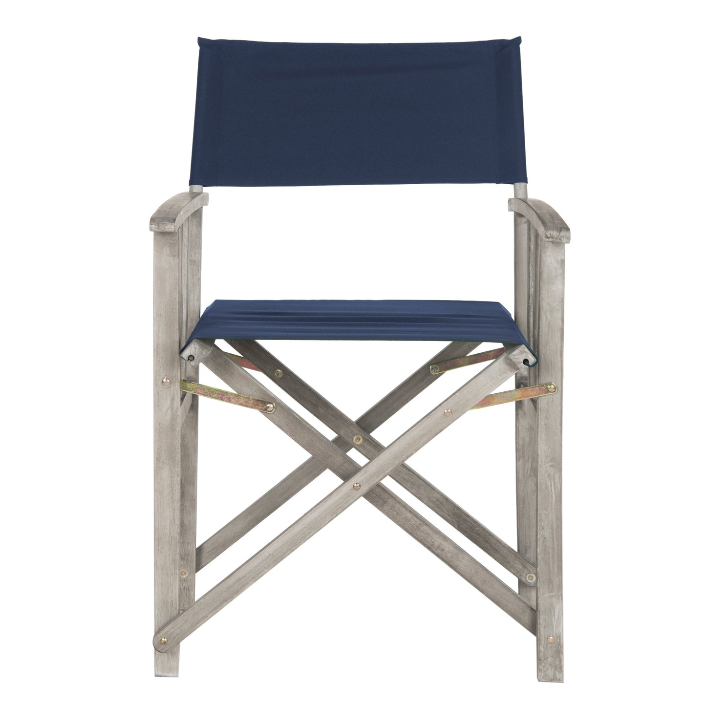 Chaises de réalisateur d'extérieur Vaira en bois d'acacia SAFAVIEH (lot de 2) - 22 L x 34 P x 21 H