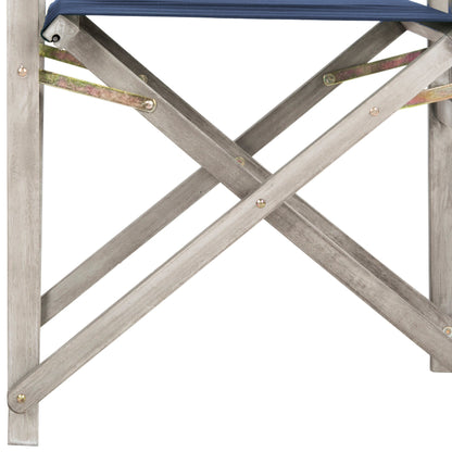 Chaises de réalisateur d'extérieur Vaira en bois d'acacia SAFAVIEH (lot de 2) - 22 L x 34 P x 21 H