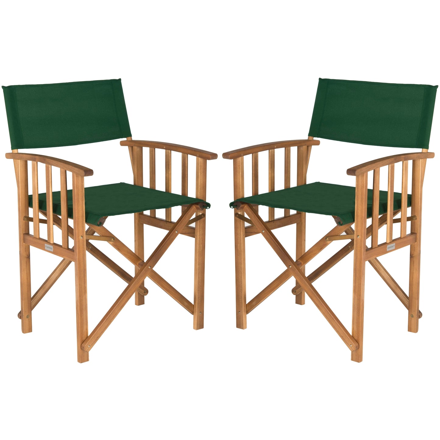 Chaises de réalisateur d'extérieur Vaira en bois d'acacia SAFAVIEH (lot de 2) - 22 L x 34 P x 21 H