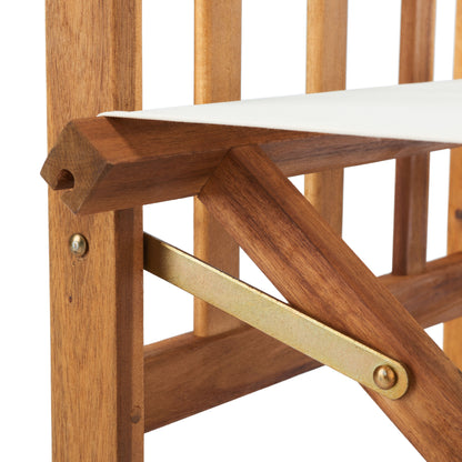 Chaises de réalisateur d'extérieur Vaira en bois d'acacia SAFAVIEH (lot de 2) - 22 L x 34 P x 21 H