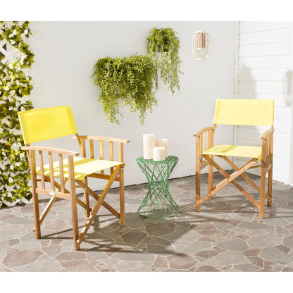 Chaises de réalisateur d'extérieur Vaira en bois d'acacia SAFAVIEH (lot de 2) - 22 L x 34 P x 21 H
