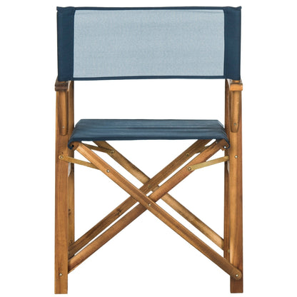 Chaises de réalisateur d'extérieur Vaira en bois d'acacia SAFAVIEH (lot de 2) - 22 L x 34 P x 21 H