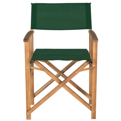 Chaises de réalisateur d'extérieur Vaira en bois d'acacia SAFAVIEH (lot de 2) - 22 L x 34 P x 21 H