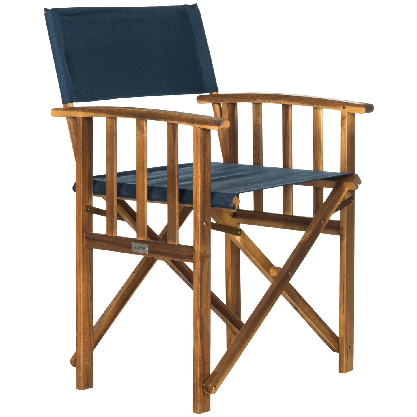 Chaises de réalisateur d'extérieur Vaira en bois d'acacia SAFAVIEH (lot de 2) - 22 L x 34 P x 21 H