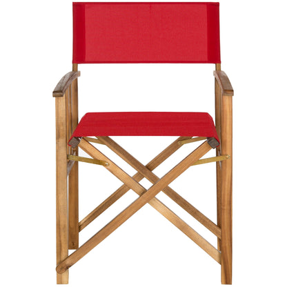 Chaises de réalisateur d'extérieur Vaira en bois d'acacia SAFAVIEH (lot de 2) - 22 L x 34 P x 21 H
