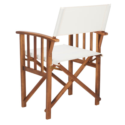 Chaises de réalisateur d'extérieur Vaira en bois d'acacia SAFAVIEH (lot de 2) - 22 L x 34 P x 21 H