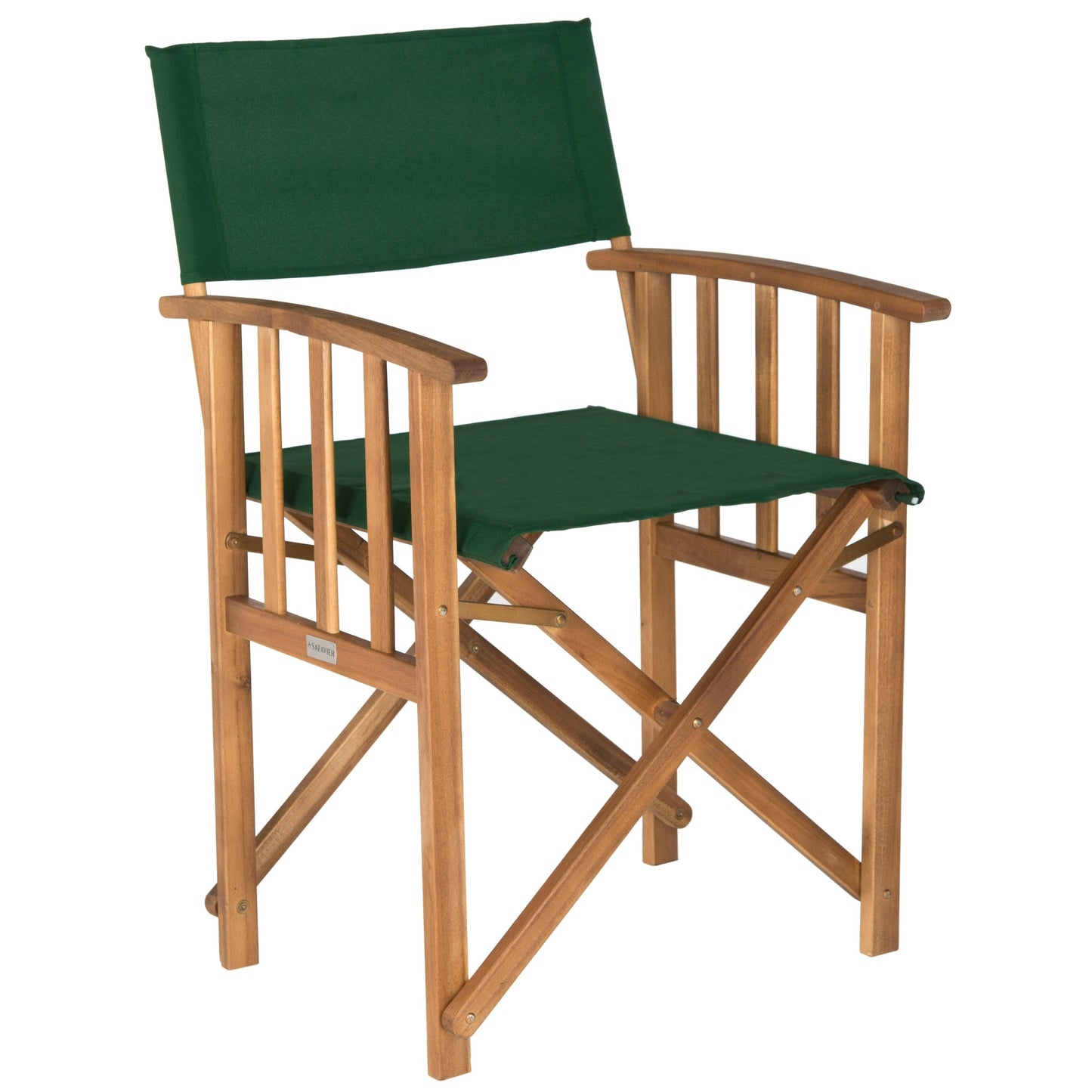 Chaises de réalisateur d'extérieur Vaira en bois d'acacia SAFAVIEH (lot de 2) - 22 L x 34 P x 21 H