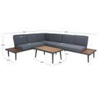 Salon d'angle d'extérieur Wendela de SAFAVIEH - 47 L x 28 P x 38 H