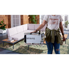 Salon d'angle d'extérieur Wendela de SAFAVIEH - 47 L x 28 P x 38 H