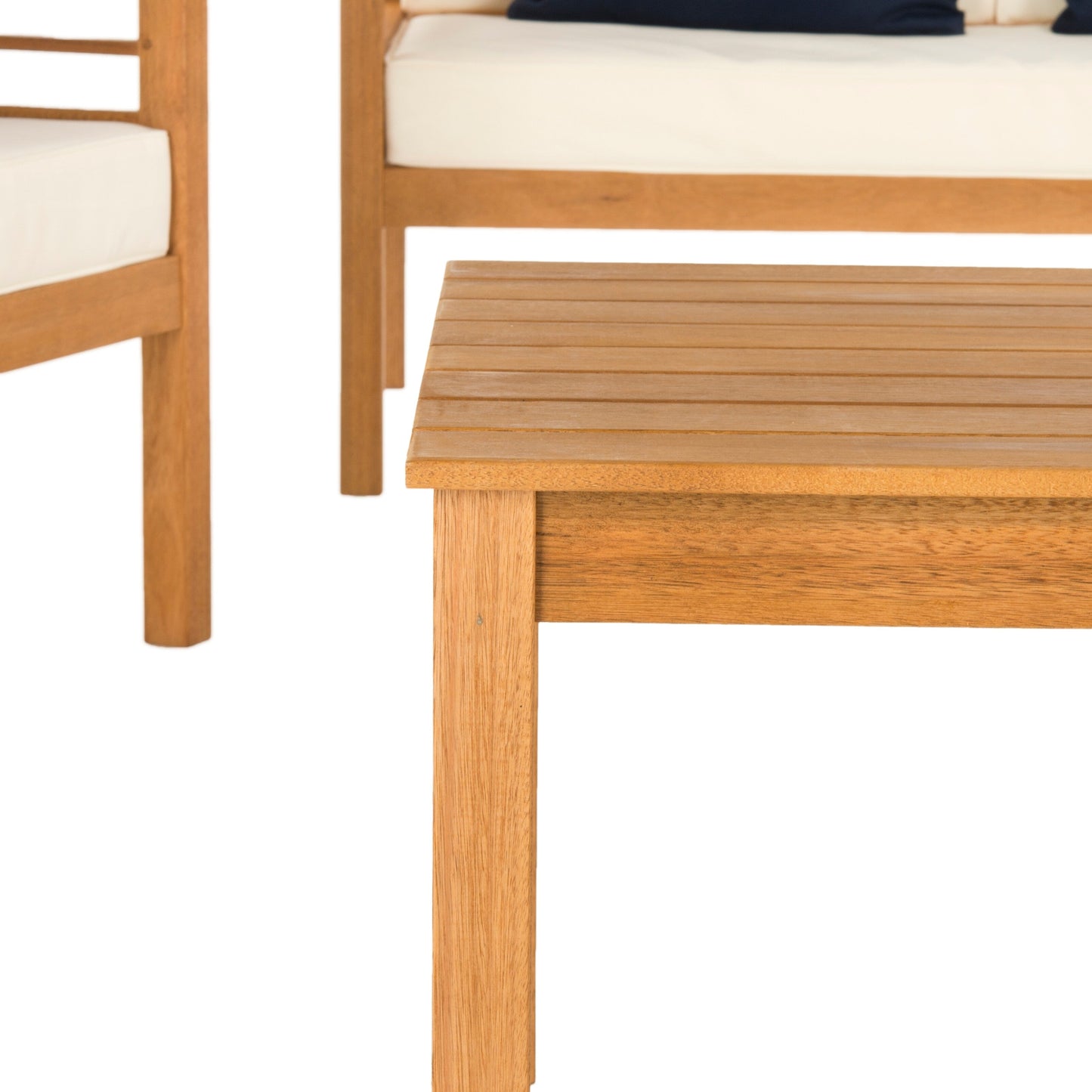 Ensemble de jardin d'extérieur SAFAVIEH Yoselin 4 pièces avec coussin décoratif – 51 L x 26 P x 26 H