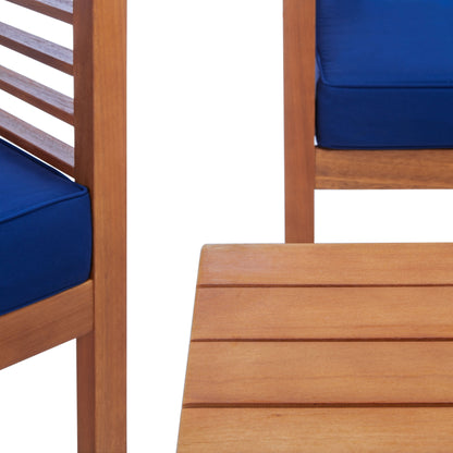 Ensemble de jardin d'extérieur SAFAVIEH Yoselin 4 pièces avec coussin décoratif – 51 L x 26 P x 26 H