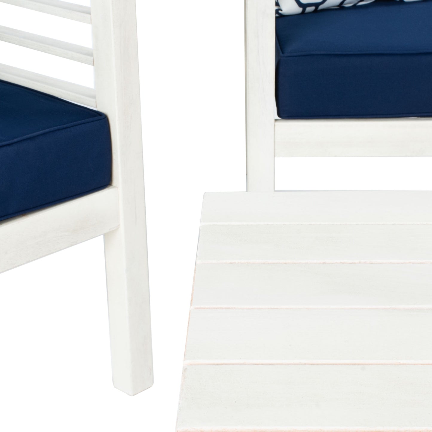 Ensemble de jardin d'extérieur SAFAVIEH Yoselin 4 pièces avec coussin décoratif – 51 L x 26 P x 26 H