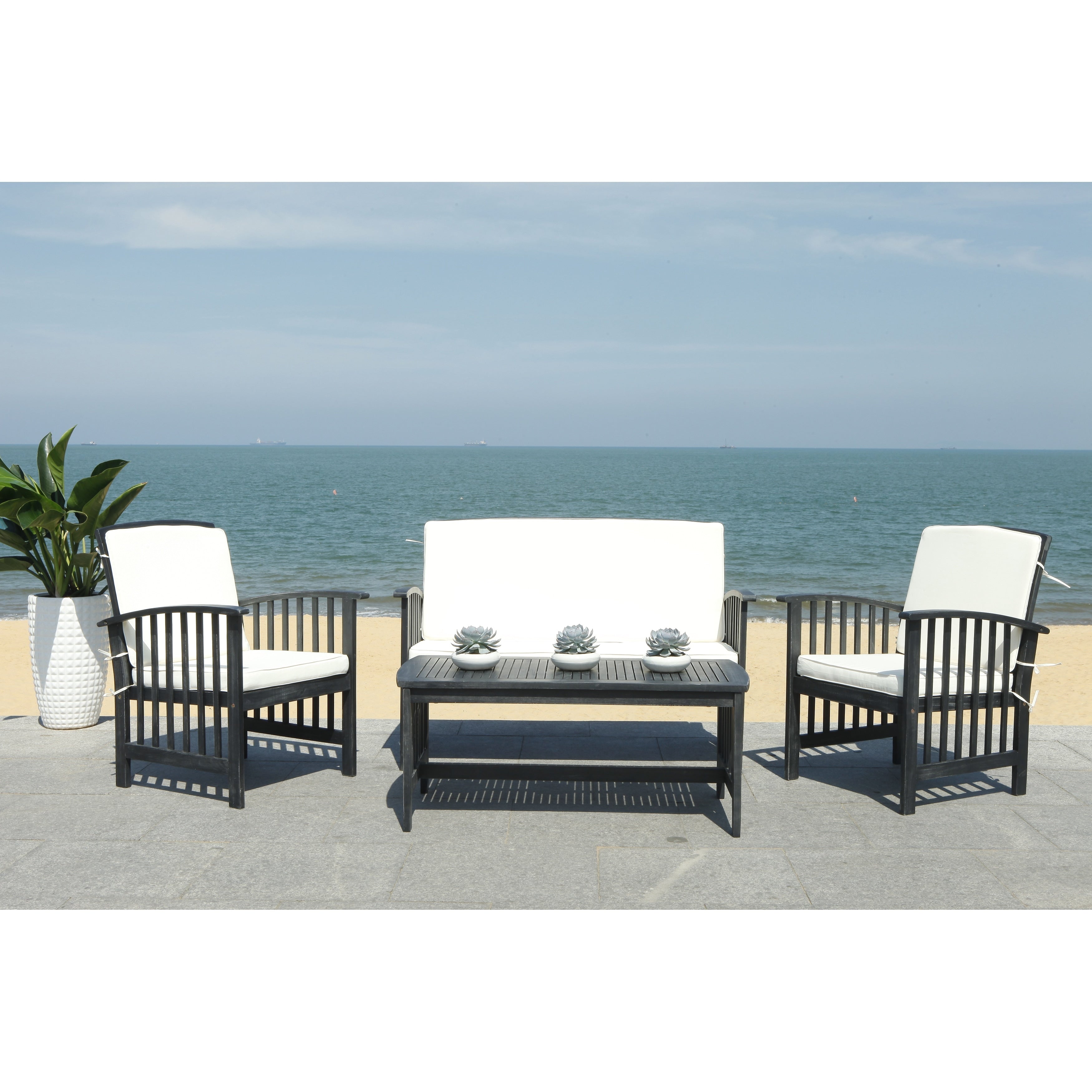 Ensemble de jardin Yuliana 4 pièces SAFAVIEH - 47 L x 33 P x 26 H