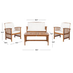 Ensemble de jardin Yuliana 4 pièces SAFAVIEH - 47 L x 33 P x 26 H