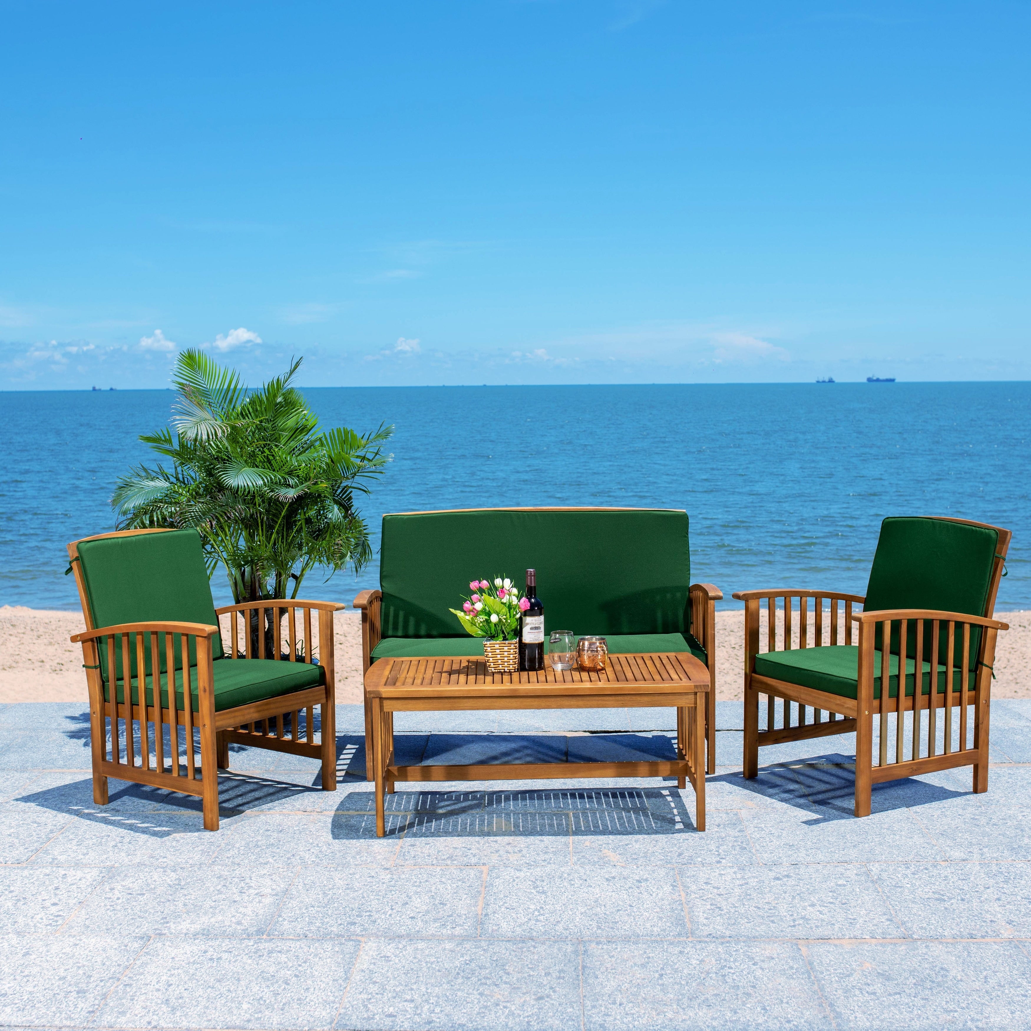 Ensemble de jardin Yuliana 4 pièces SAFAVIEH - 47 L x 33 P x 26 H