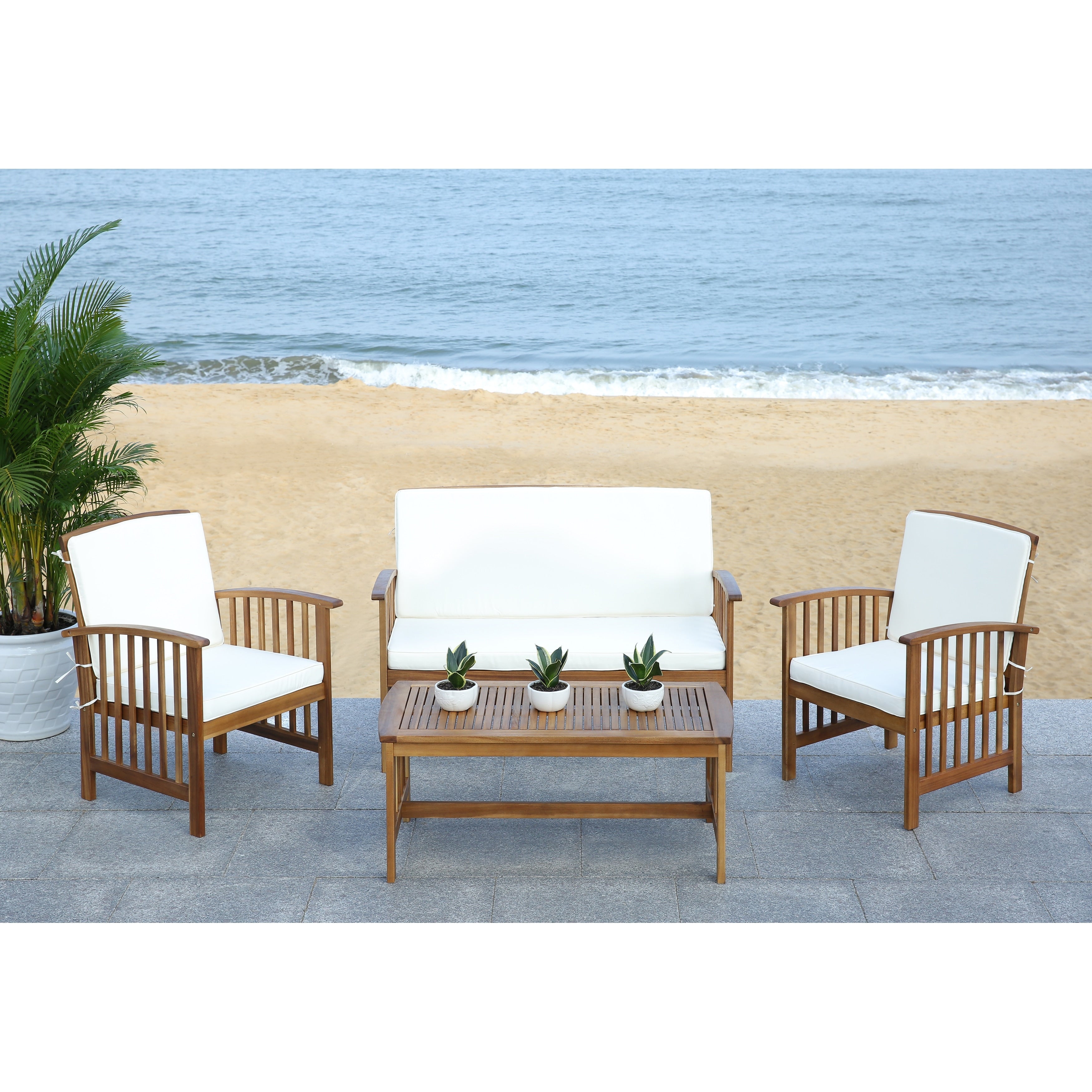 Ensemble de jardin Yuliana 4 pièces SAFAVIEH - 47 L x 33 P x 26 H