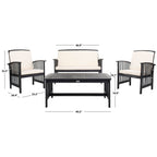Ensemble de jardin Yuliana 4 pièces SAFAVIEH - 47 L x 33 P x 26 H
