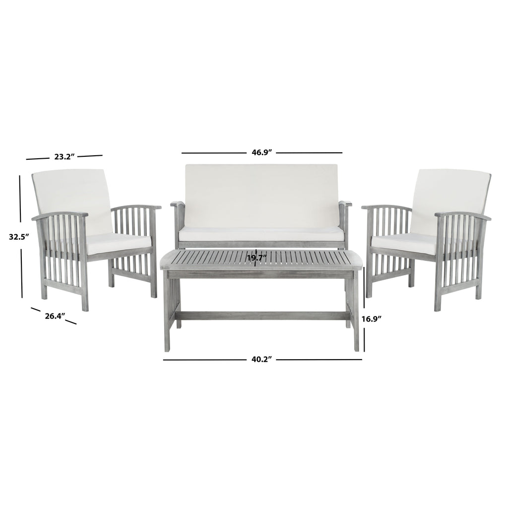 Ensemble de jardin Yuliana 4 pièces SAFAVIEH - 47 L x 33 P x 26 H