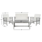 Ensemble de jardin Yuliana 4 pièces SAFAVIEH - 47 L x 33 P x 26 H