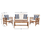 Ensemble de jardin Yuliana 4 pièces SAFAVIEH - 47 L x 33 P x 26 H