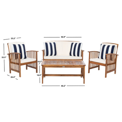 Ensemble de jardin Yuliana 4 pièces SAFAVIEH - 47 L x 33 P x 26 H