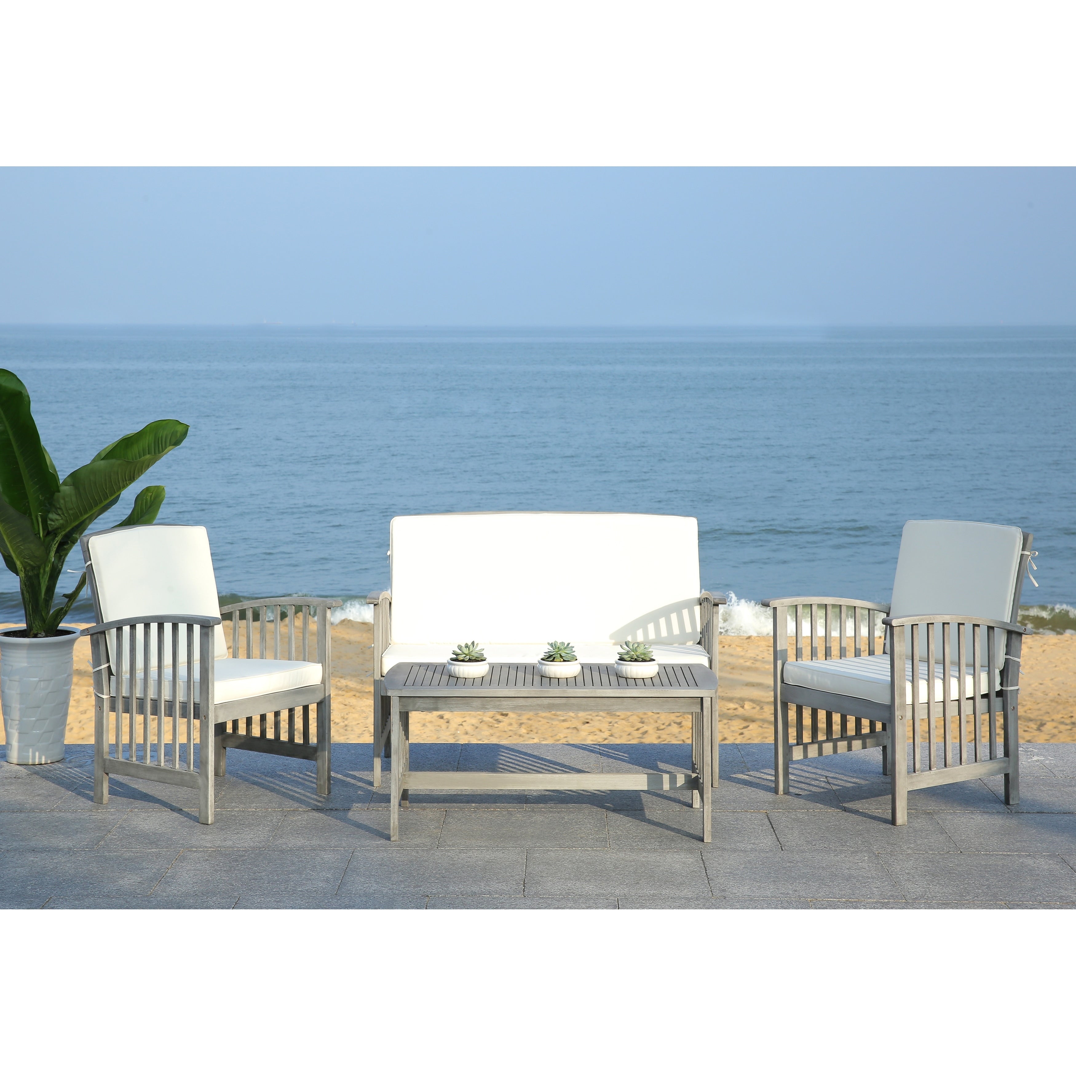 Ensemble de jardin Yuliana 4 pièces SAFAVIEH - 47 L x 33 P x 26 H