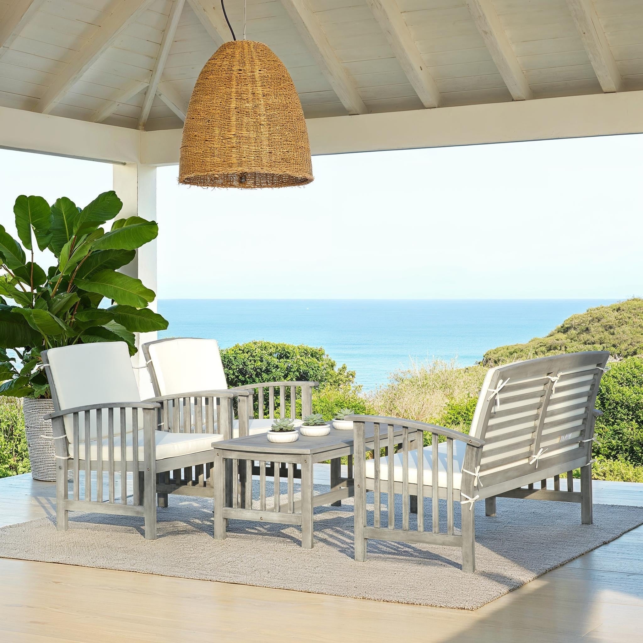 Ensemble de jardin Yuliana 4 pièces SAFAVIEH - 47 L x 33 P x 26 H