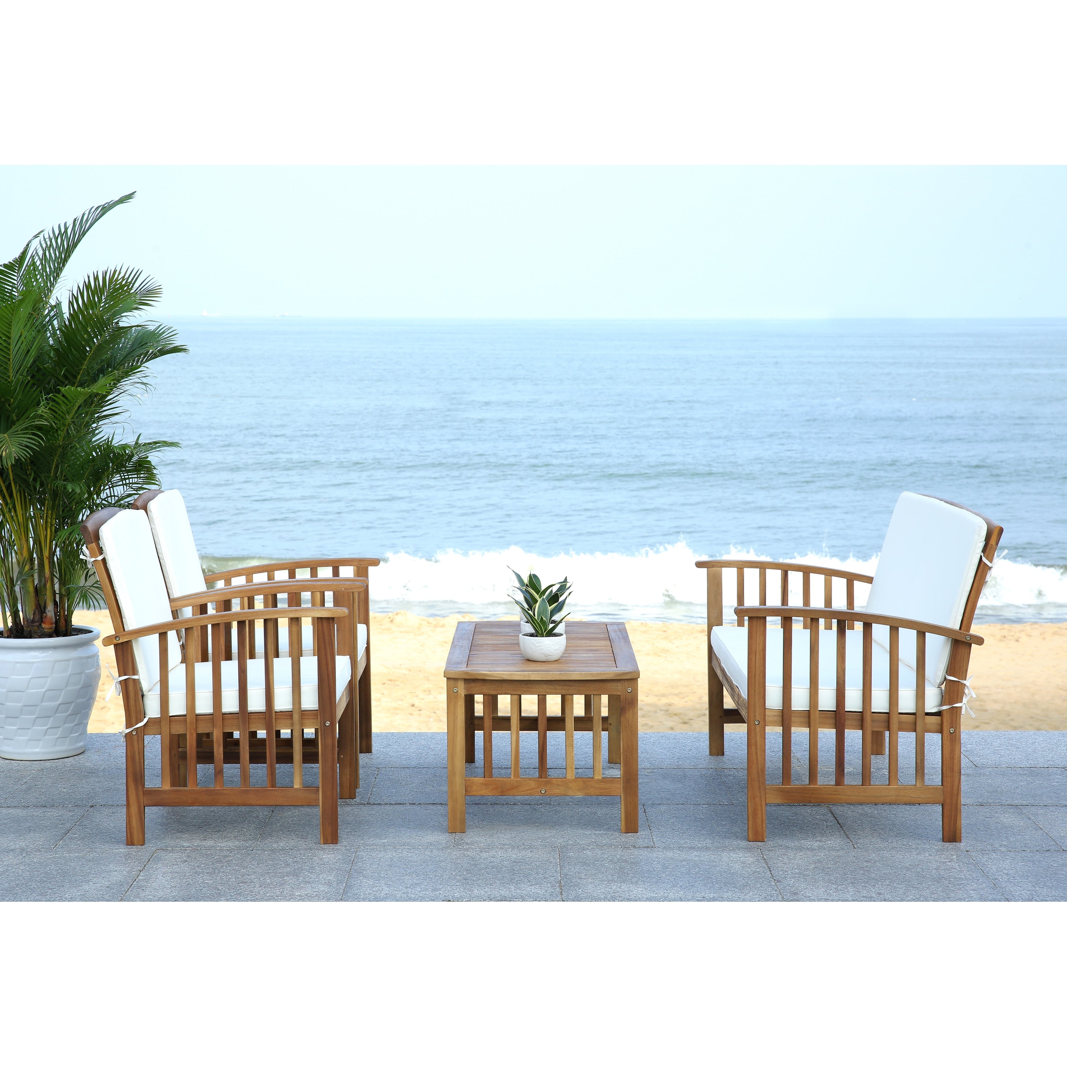 Ensemble de jardin Yuliana 4 pièces SAFAVIEH - 47 L x 33 P x 26 H