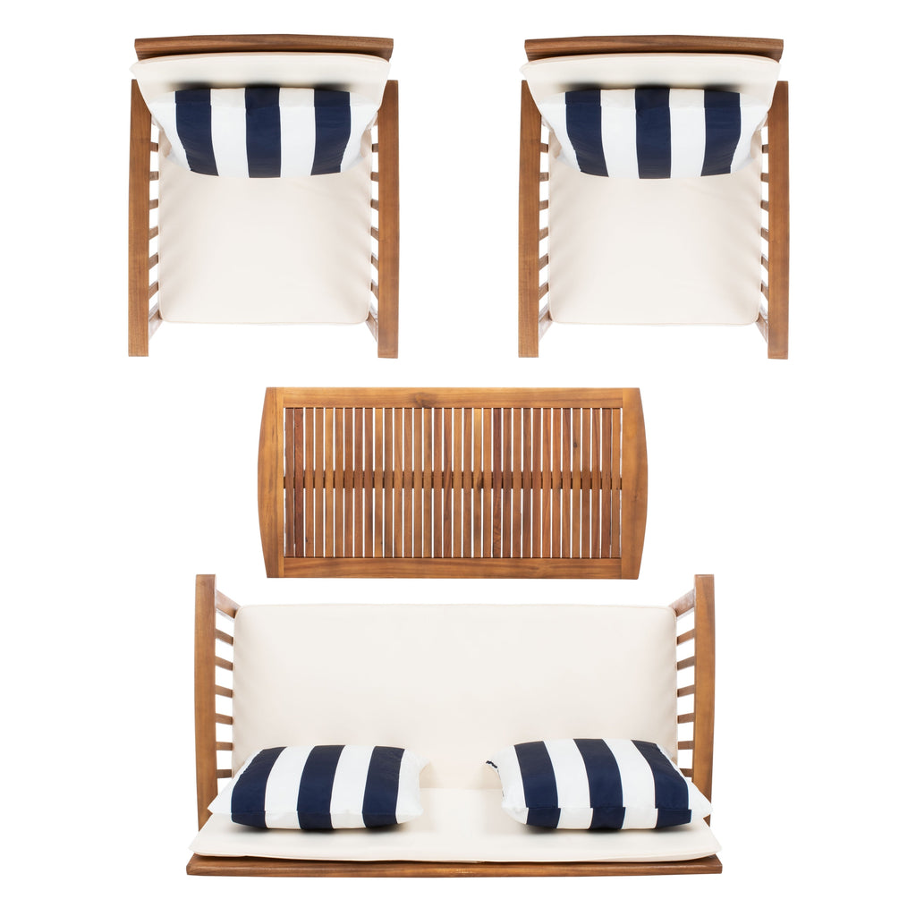 Ensemble de jardin Yuliana 4 pièces SAFAVIEH - 47 L x 33 P x 26 H