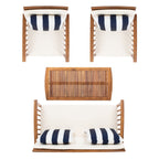 Ensemble de jardin Yuliana 4 pièces SAFAVIEH - 47 L x 33 P x 26 H
