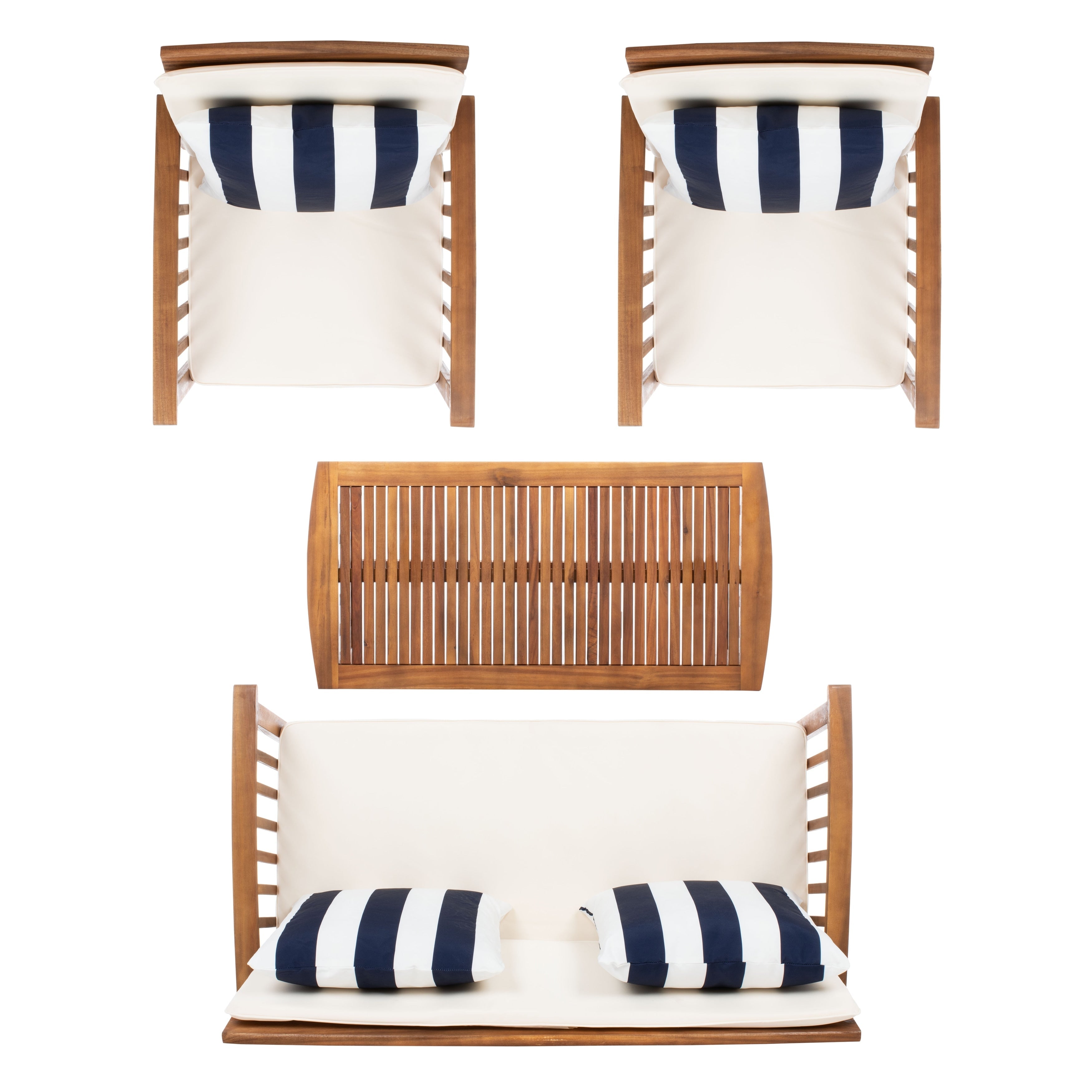 Ensemble de jardin Yuliana 4 pièces SAFAVIEH - 47 L x 33 P x 26 H