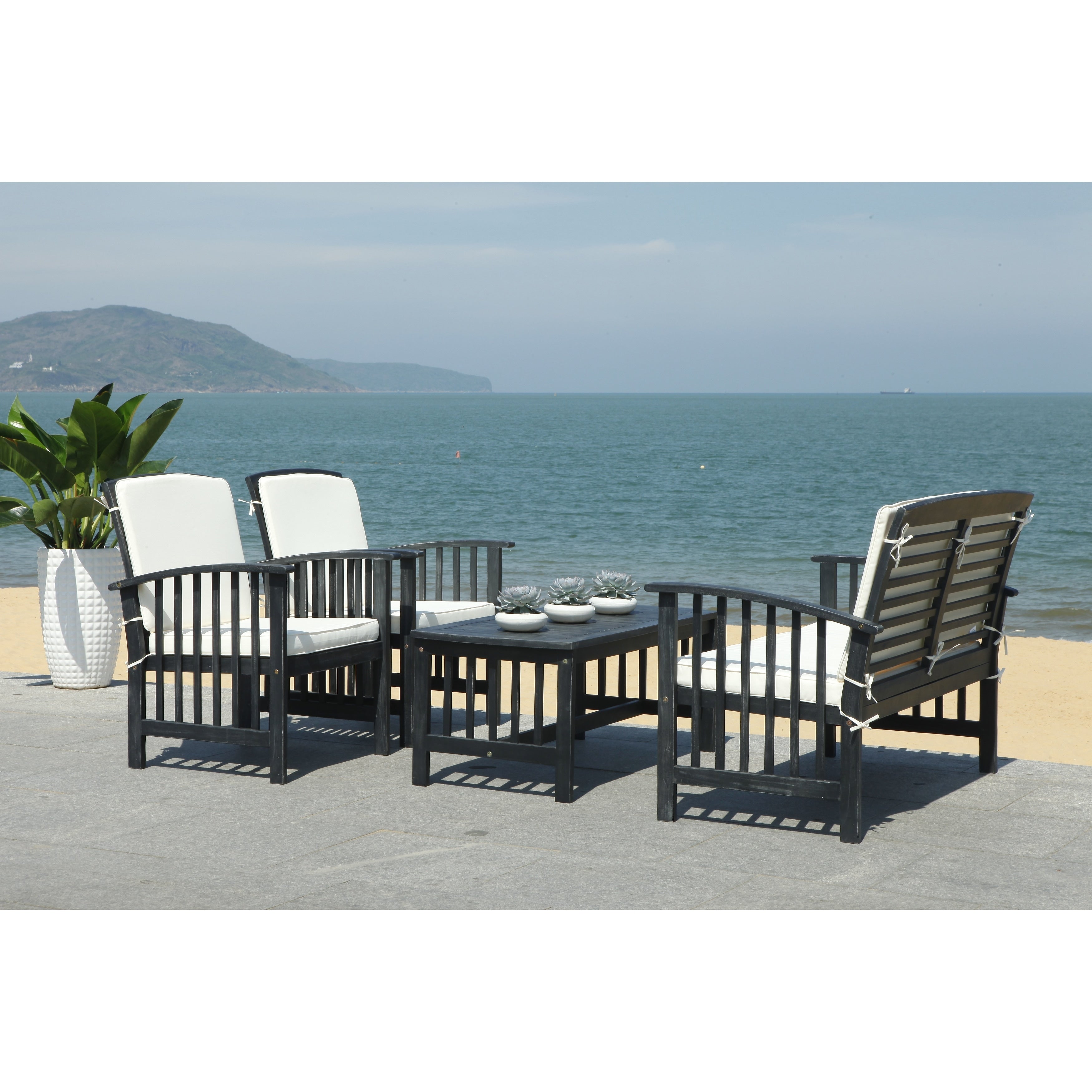 Ensemble de jardin Yuliana 4 pièces SAFAVIEH - 47 L x 33 P x 26 H