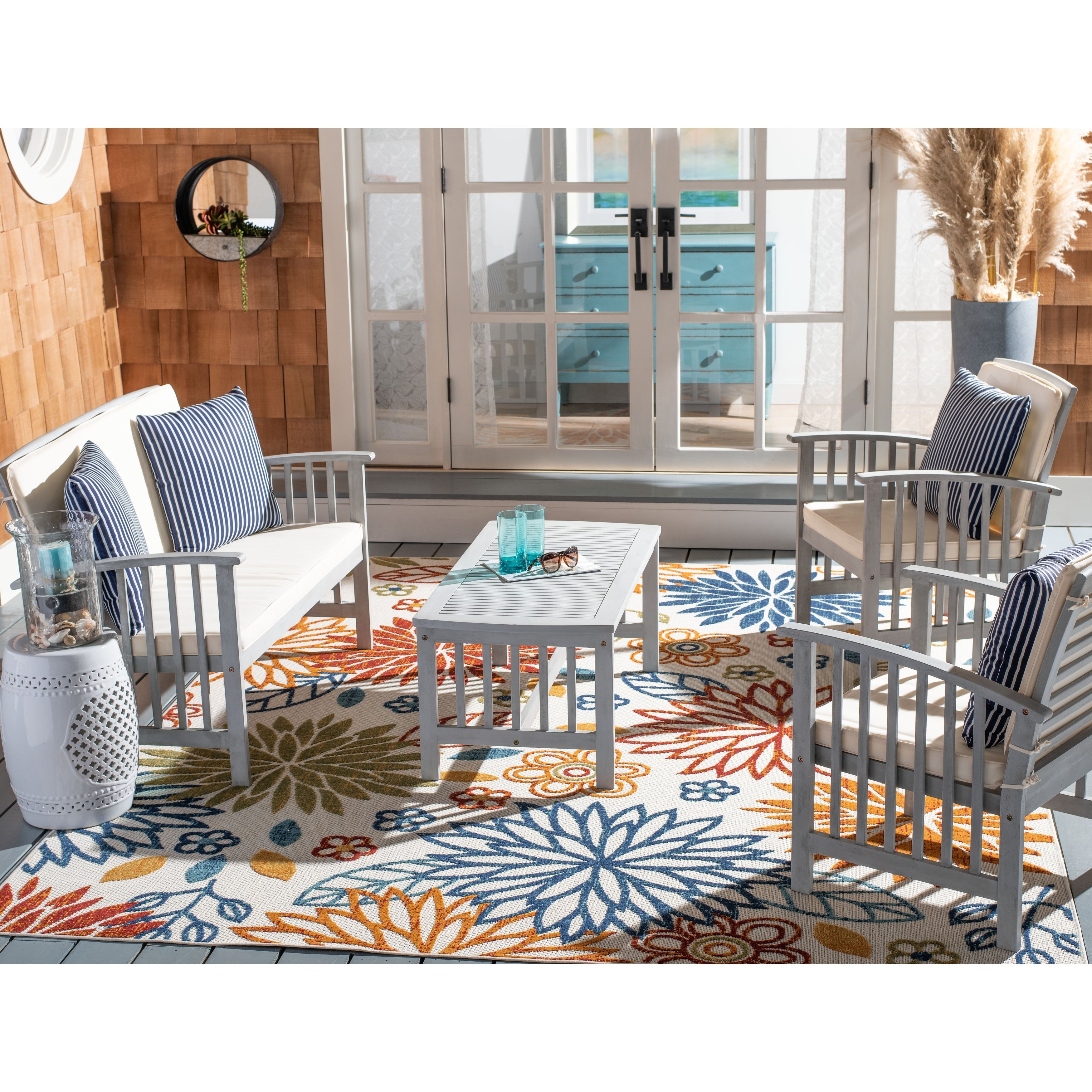 Ensemble de jardin Yuliana 4 pièces SAFAVIEH - 47 L x 33 P x 26 H